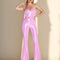 Jumpsuit Elegante sin Mangas con Lentejuelas y Tirantes para Mujer