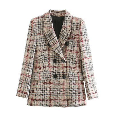 Blazer a Cuadros para Mujer - Elegancia Profesional - Image 9