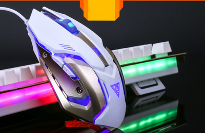 Ratón Gaming Luminoso USB con Diseño Mecánico Colorido - Image 12