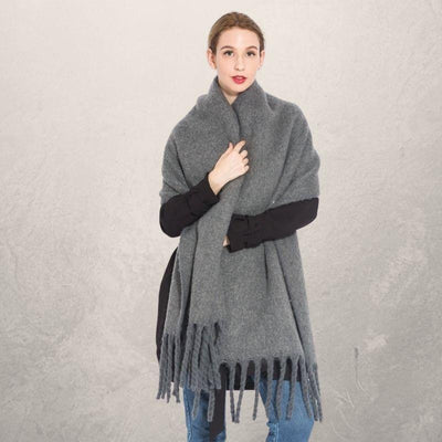 Bufanda Otoño Invierno con Borlas para Mujer - Calidez y Estilo - Image 9