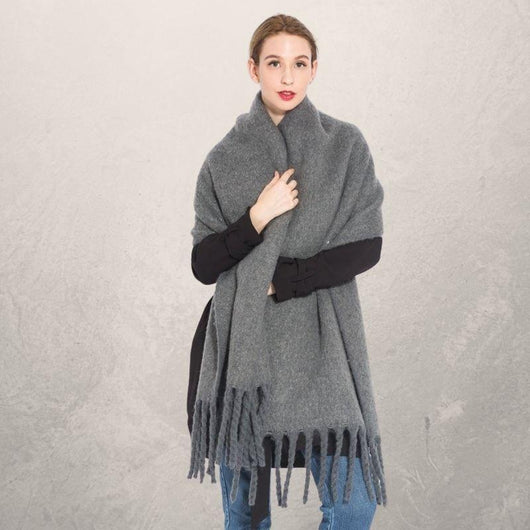 Bufanda Otoño Invierno con Borlas para Mujer - Calidez y Estilo - Image 9