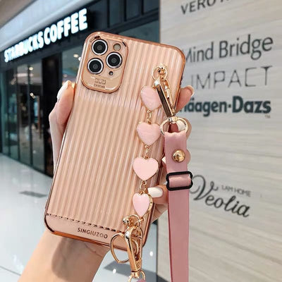 Funda Protectora de Silicona Blanda Compatible con Apple con Correa de Muñeca Antigolpes - Image 16