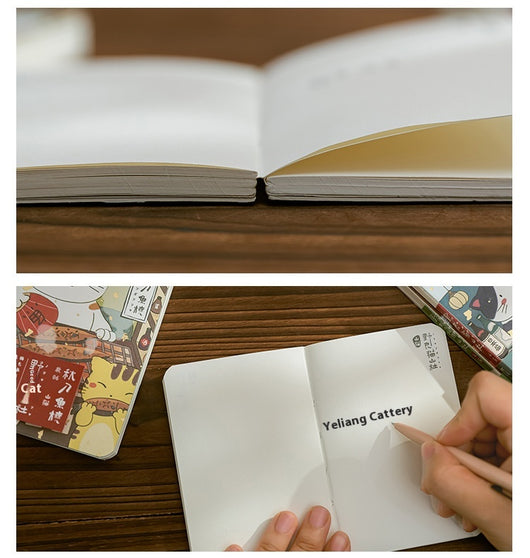 Cuaderno de Bolsillo Gato Montaña - Diario Ilustrado a Mano con Diseño Kawaii - Image 13