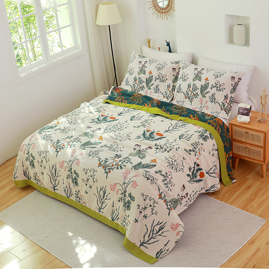 Juego de Cama Tres Piezas en Gasa de Algodón Multifuncional - Image 4