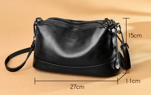 Bolso Bandolera de Cuero Genuino para Mujer - Diseño Monocapa Elegante - Image 14