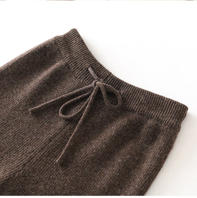 Pantalones de Lana Cintura Alta Relajados de Corte Recto - Image 23