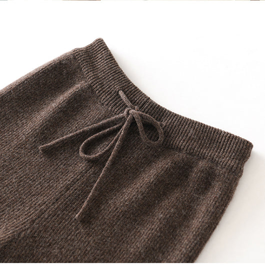 Pantalones de Lana Cintura Alta Relajados de Corte Recto - Image 23