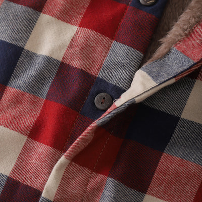 Chaqueta Camisa de Franela Térmica para Hombre - Abrigo Grueso Otoño Invierno - Image 17