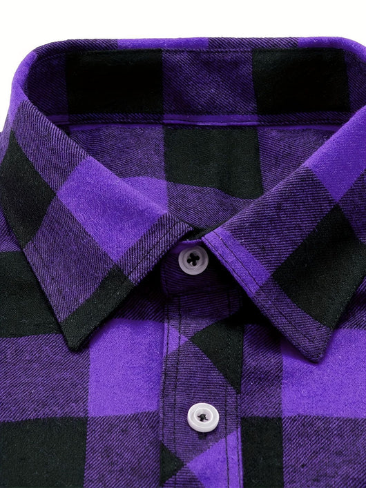 Camisa de Franela a Cuadros para Hombre - Uso Todo el Año - Image 17