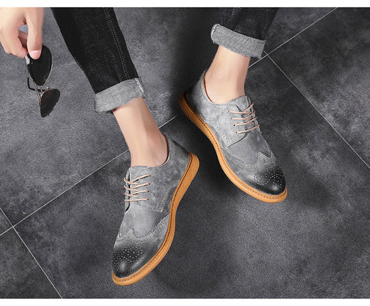 Zapatos Formales de Cuero Genuino para Hombre - Diseño Retro con Cordones - Image 27