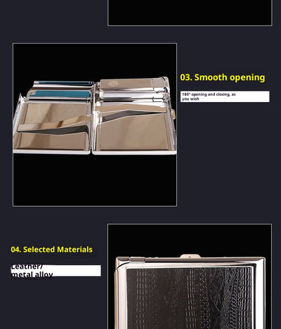 Estuche Premium para Cigarrillos en Cuero con Encendedor Resistente al Viento - Image 10