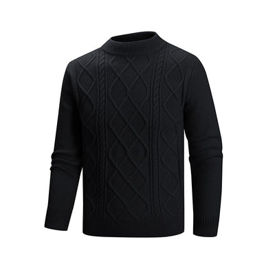 Suéter Casual de Cuello Alto Medio en Colores Sólidos para Hombre - Image 3