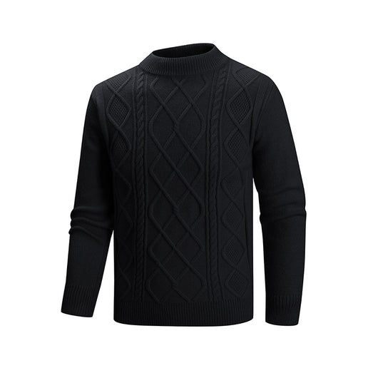 Suéter Casual de Cuello Alto Medio en Colores Sólidos para Hombre - Image 3