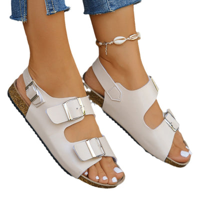 Sandalias Planas para Mujer con Hebilla Cuadrada y Suela Gruesa - Image 5