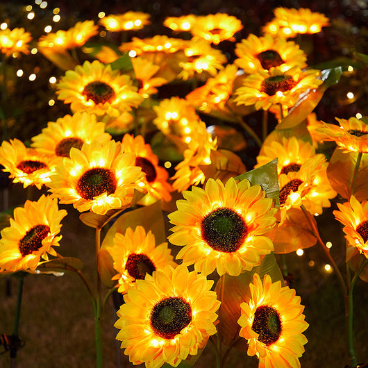 Lámpara Solar Girasol para Jardín - Decoración Exterior Luminosa - Image 3