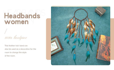 Diadema Bohemia de Plumas Bicolor - Accesorio Étnico para Cabello - Image 8