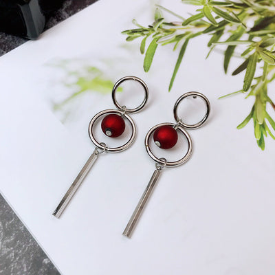Aretes Coreanos Asimétricos con Flor de Perla y Moño - Image 57