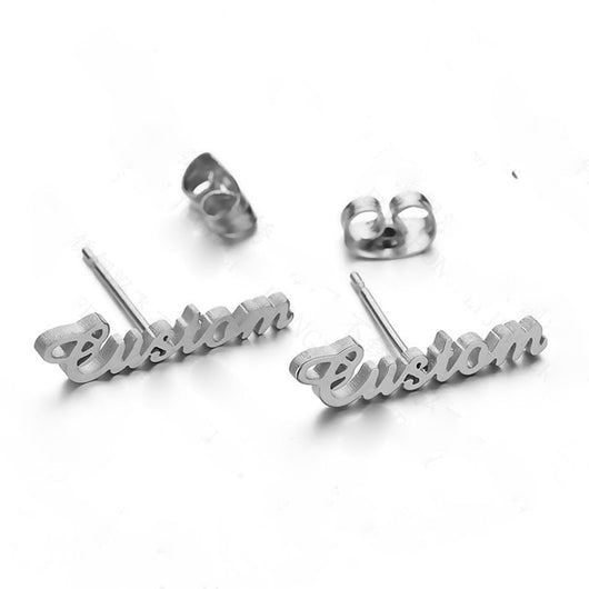 Aretes Personalizados con Nombre de Acero Inoxidable para Mujer - Image 6