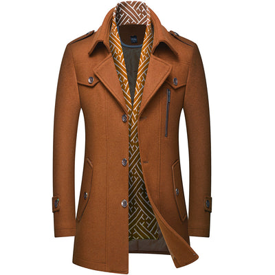 Abrigo Trinchera de Lana Gruesa para Hombre - Image 15