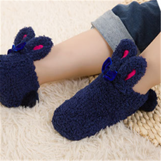 Calcetines de Bebé Niña Coral Fleece Suave con Diseño de Conejito - Image 4