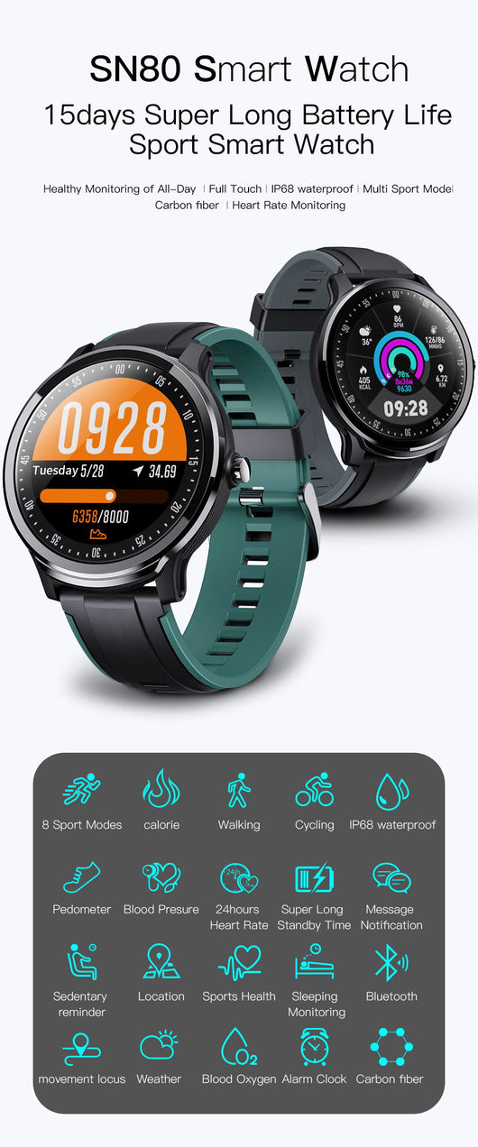 Reloj Inteligente SN80 - Smartwatch de Moda con Monitor de Fitness - Image 5