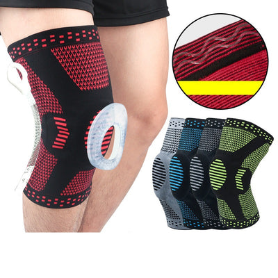 Rodillera Protectora con Resorte de Silicona y Soporte Patelar