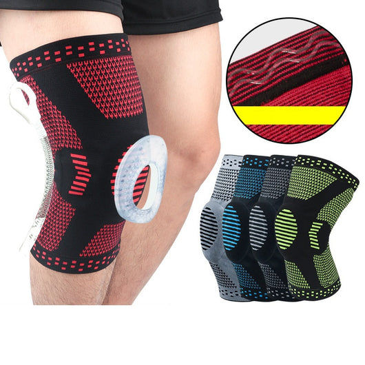 Rodillera Protectora con Resorte de Silicona y Soporte Patelar