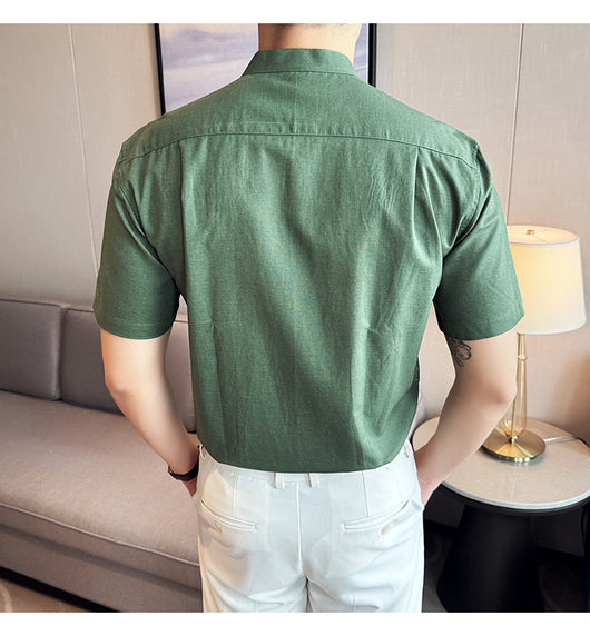 Camisa Hombre Lino Algodón Transpirable Ligera - Image 17