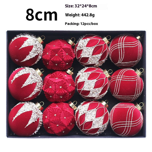 Esferas Navideñas con Textura Escarcha - Pack de Adornos Colgantes - Image 6