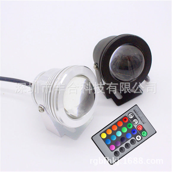 Lâmpada LED RGB Submersível 10W com Controle Remoto - 7 Cores