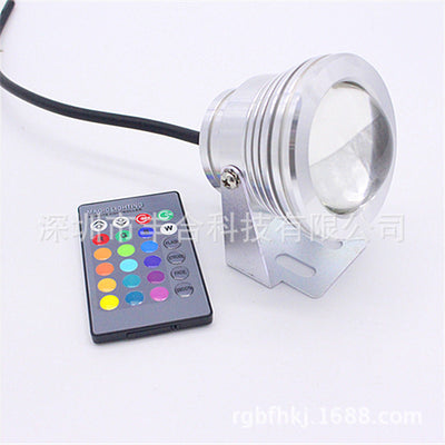 Lámpara LED RGB Sumergible 10W con Control Remoto - 7 Colores - Image 4