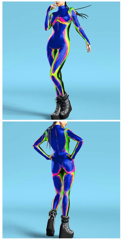 Jumpsuit Estampado 3D con Botones y Manga Larga - Image 12