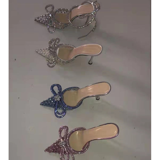 Pantuflas Stiletto Elegantes de Malla Abierta Talla Grande - Image 8