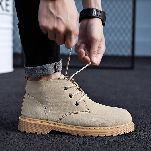 Botas Altas Retro con Cordones para Hombre - Estilo Outdoor - Image 4