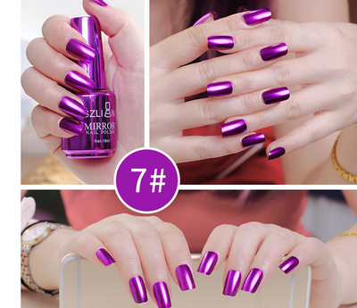 Esmalte de Uñas Efecto Espejo Plateado - Image 15