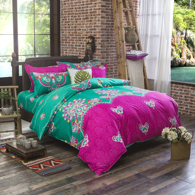Juego de Cama de 3 Piezas con Estampado Étnico en Poliéster - Image 10