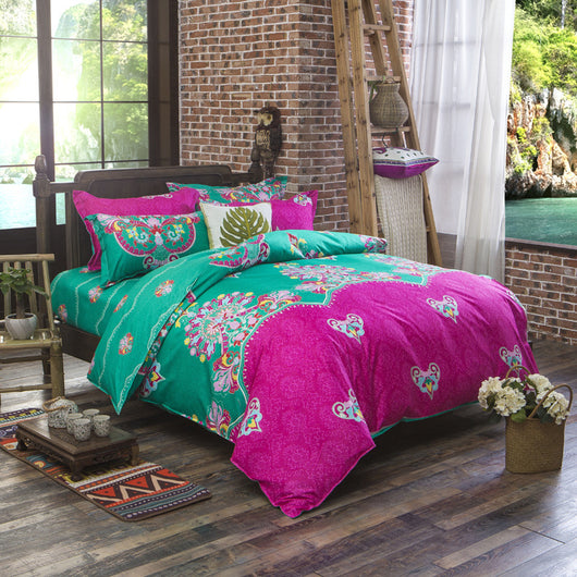 Juego de Cama de 3 Piezas con Estampado Étnico en Poliéster - Image 10