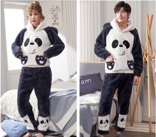 Pijama para Parejas Otoño Invierno Coral - Image 2