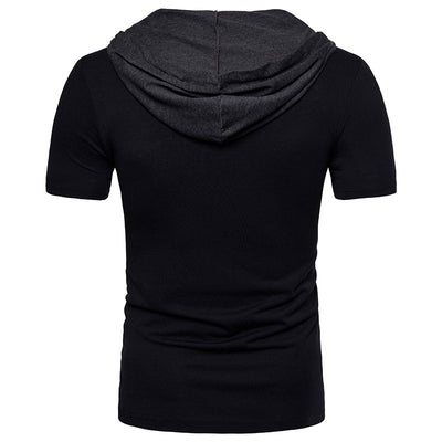 Playera Deportiva con Capucha de Manga Corta para Hombre - Image 3