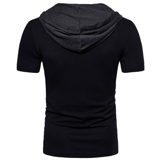 Playera Deportiva con Capucha de Manga Corta para Hombre - Image 3