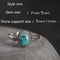 Plateado ring inlaid with turquoise Number one