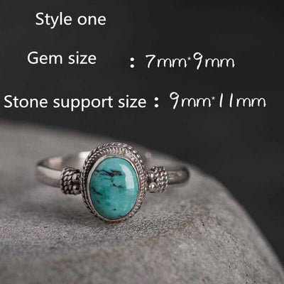 Anillo de Plata con Incrustación de Turquesa - Image 19