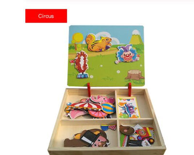 Juego Magnético Montessori con Caja Puzzle de Madera y Dibujos Educativos - Image 11