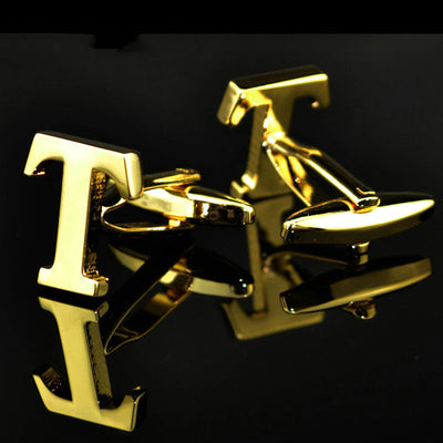 Gemelos de Letras Chapados en Oro 14K A-Z - Image 28