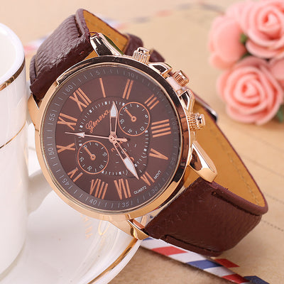 Reloj Digital de Cuero con Tres Esferas - Diseño Clásico Beige - Image 6