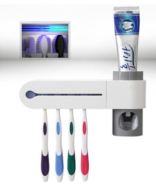 Dispensador de Pasta Dental 2 en 1 con Desinfección UV