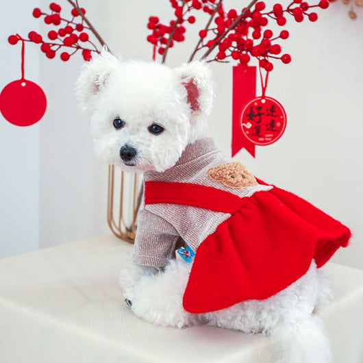 Ropa Festiva para Perros y Gatos - Conjunto Rojo Navideño - Image 14