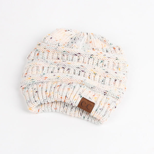 Gorro de Lana con Coleta Tejido - Abrigo Exterior Europeo