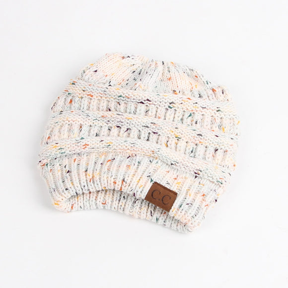 Gorro de Lana con Coleta Tejido - Abrigo Exterior Europeo