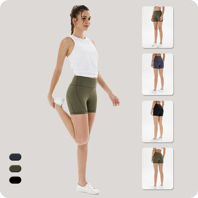 Shorts Ajustados de Cintura Alta para Primavera y Verano